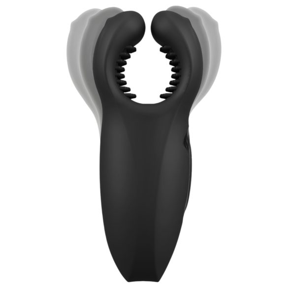 Rebel - masturbateur vibrant pénis à bras mobile - silicone noir