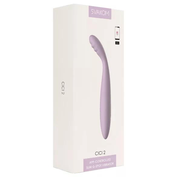 Svakom Cici 2 - vibromasseur point G connecté - silicone violet