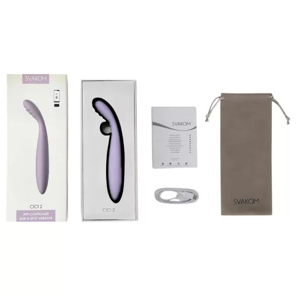 Svakom Cici 2 - vibromasseur point G connecté - silicone violet