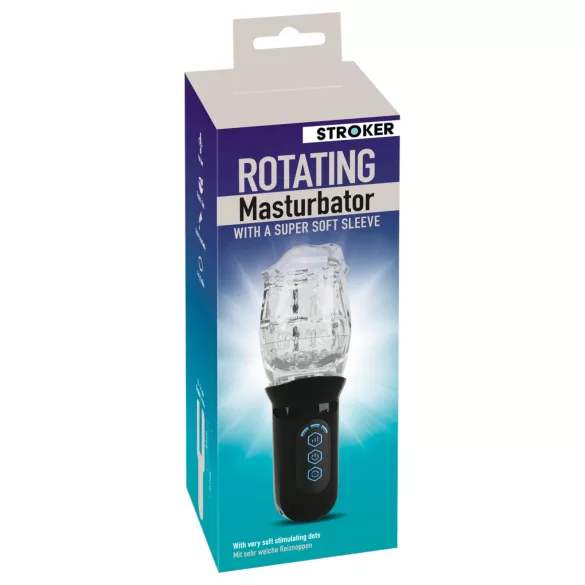 Stroker - masturbateur vibrant rotatif - transparent