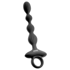   Anos - Vibromasseur anal à deux moteurs avec boules mobiles (noir)