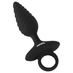 ANOS - plug anal vibrant texturé - silicone noir