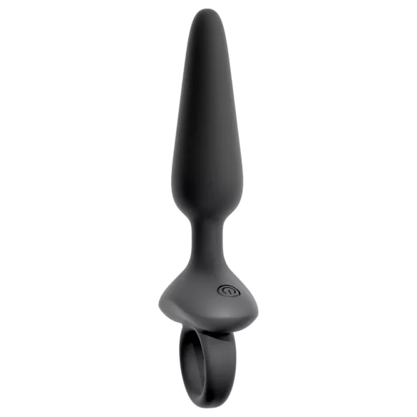 ANOS - plug anal vibrant avec poignée - silicone noir