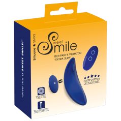   Smile - vibromasseur culotte extra fin télécommande - silicone bleu