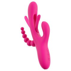   SMILE - vibromasseur triple stimulation langue - silicone rose
