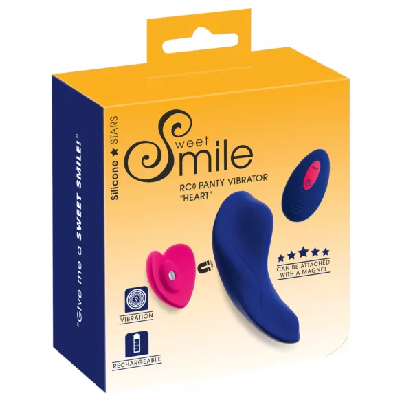 Smile - Vibromasseur culotte télécommandé - silicone bleu