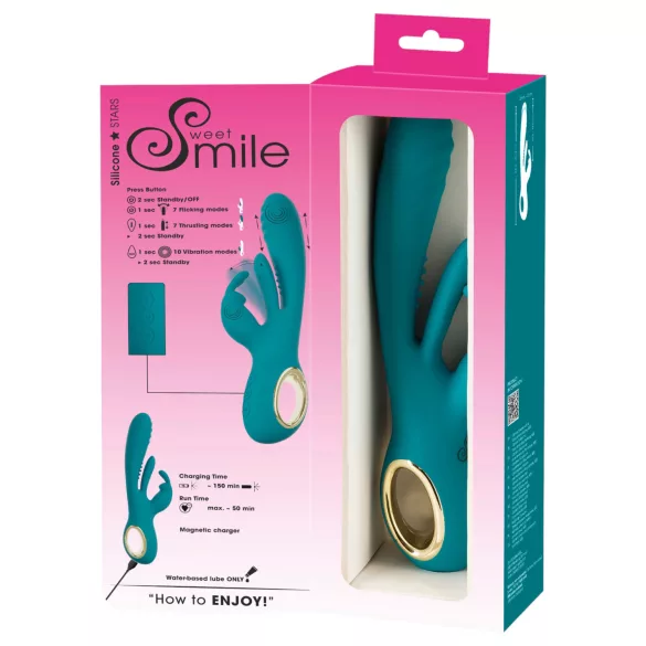 Smile - vibromasseur point G et clitoris pulsant - silicone vert