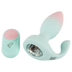 Beau Coeur Juvela - plug anal vibrant - silicone turquoise