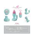 Beau Coeur Juvela - plug anal vibrant - silicone turquoise