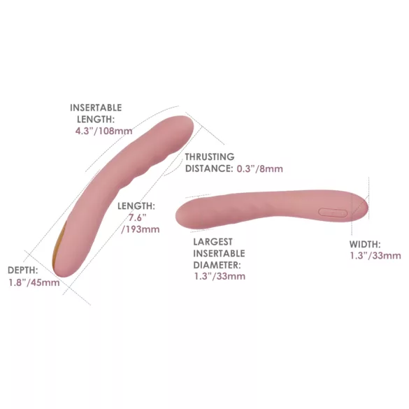 Svakom - vibromasseur à va-et-vient connecté - silicone rose