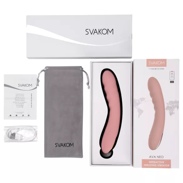 Svakom - vibromasseur à va-et-vient connecté - silicone rose