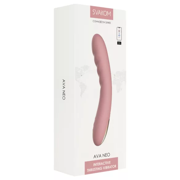Svakom - vibromasseur à va-et-vient connecté - silicone rose