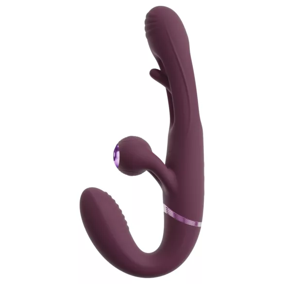 Javida - vibromasseur couple sans harnais à enfiler (violet)