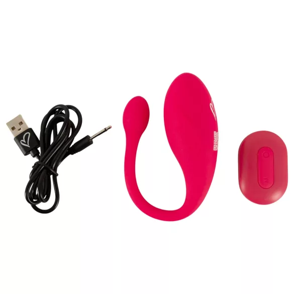 Beau Cœur Coral - œuf vibrant avec télécommande (rose)