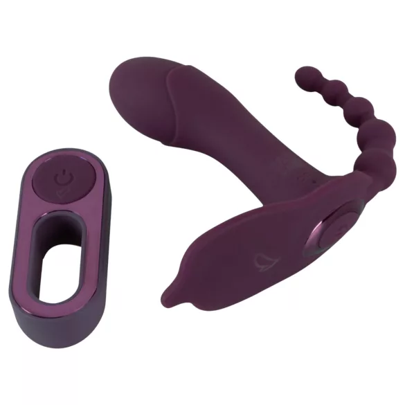 Beau Coeur Ariva - vibromasseur culotte 3 en 1 - silicone violet
