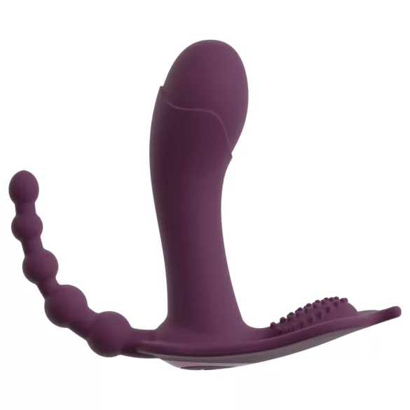 Beau Coeur Ariva - vibromasseur culotte 3 en 1 - silicone violet