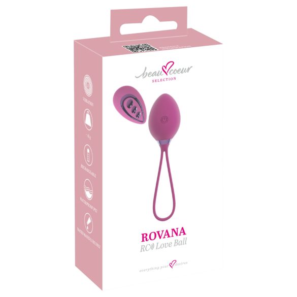 Beau Coeur Rovana - œuf vibrant télécommandé - silicone violet