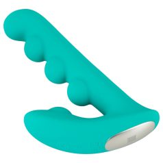   Beau Coeur Sylora - vibromasseur perlé 2 en 1 - silicone vert