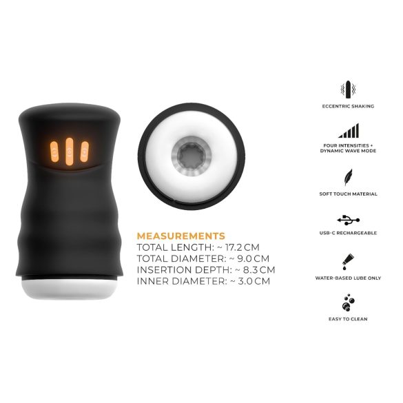 You2Toys Gyro - masturbateur rotatif vibrant - noir