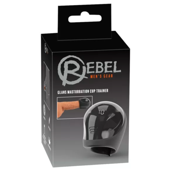 Rebel - stimulateur gland pénis étanche - silicone noir