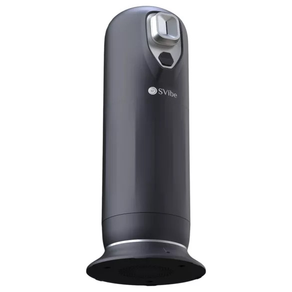 Snail Vibe Jet - masturbateur va-et-vient chauffant - silicone noir