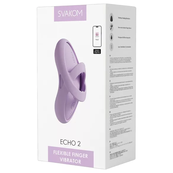 Svakom Echo 2 - vibromasseur doigt connecté - silicone rose