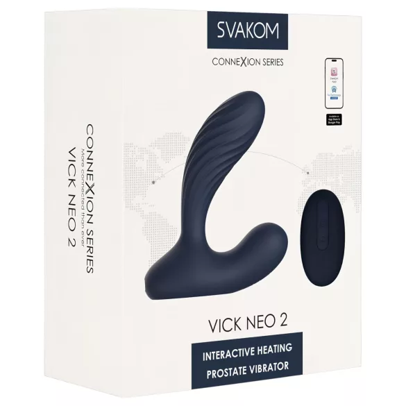 Svakom Vick Neo 2 - plug anal vibrant connecté - silicone bleu