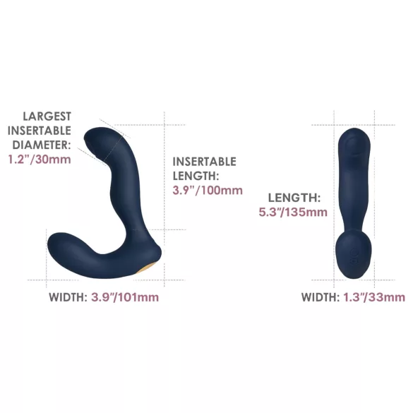 Svakom Iker Neo - vibromasseur anal interactif pulsant - silicone bleu