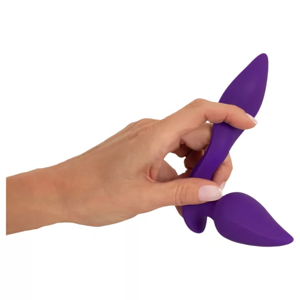 Smile - Vibromasseur anal et stimulateur clitoridien 2en1 - silicone violet
