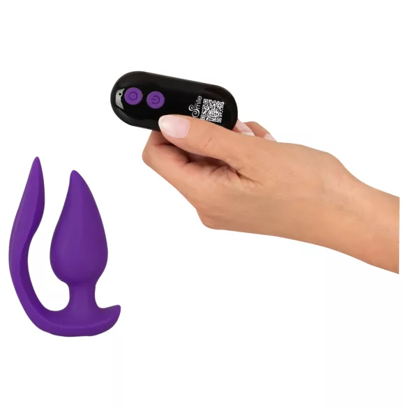 Smile - Vibromasseur anal et stimulateur clitoridien 2en1 - silicone violet