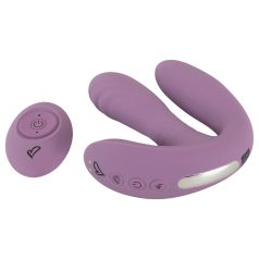   Beau Coeur Mireva - vibromasseur triple stimulation télécommande silicone violet
