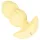 Cuties Mini - plug anal vibrant nervuré - silicone jaune