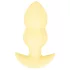 Cuties Mini - plug anal vibrant nervuré - silicone jaune
