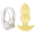 Cuties Mini - plug anal vibrant nervuré - silicone jaune