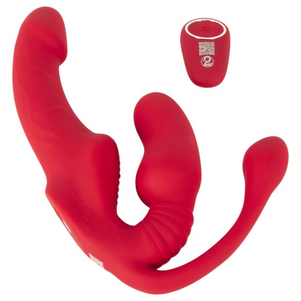 You2Toys Strapless - vibromasseur harnais sans sangle à 3 branches (rose)
