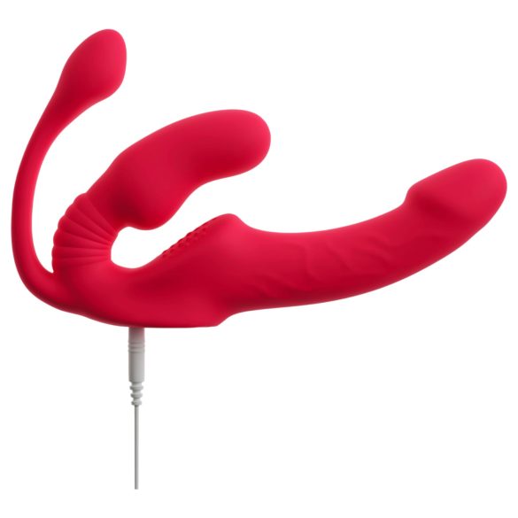 You2Toys Strapless - vibromasseur harnais sans sangle à 3 branches (rose)