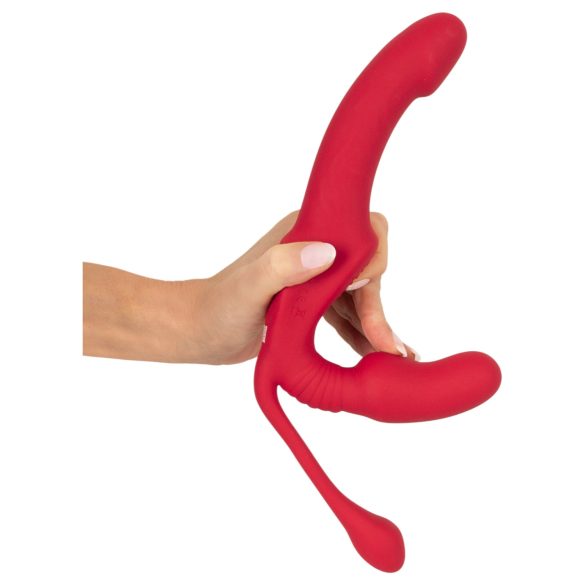 You2Toys Strapless - vibromasseur harnais sans sangle à 3 branches (rose)