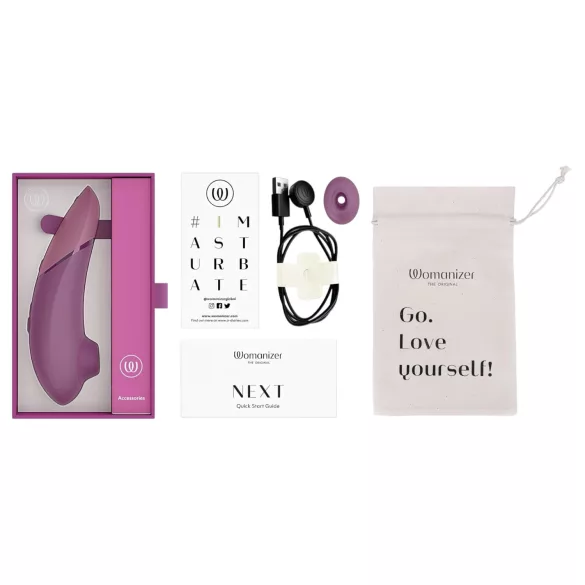 Womanizer Next - stimulateur clitoridien à ondes pulsées rechargeable - rose
