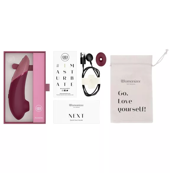 Womanizer Next - stimulateur clitoridien à ondes d’air rechargeable - bordeaux