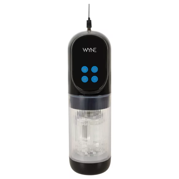 WYNE 12 - masturbateur rechargeable à succion, rotation et vibration (noir)