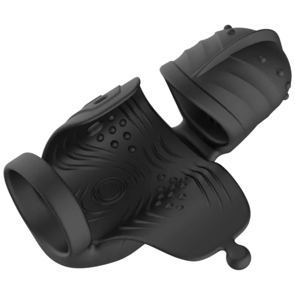 Rebel - vibromasseur pénien pour hommes avec stimulateur de gland mobile (noir)