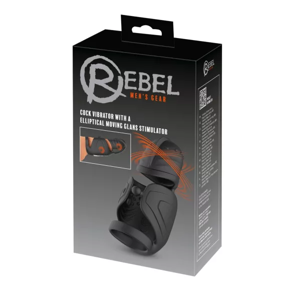 Rebel - vibromasseur pénien pour hommes avec stimulateur de gland mobile (noir)