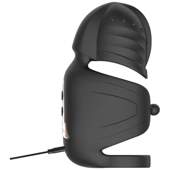 Rebel - vibromasseur pénien pour hommes avec stimulateur de gland mobile (noir)