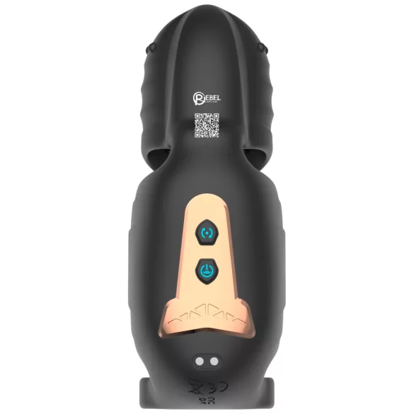 Rebel - vibromasseur pénien pour hommes avec stimulateur de gland mobile (noir)