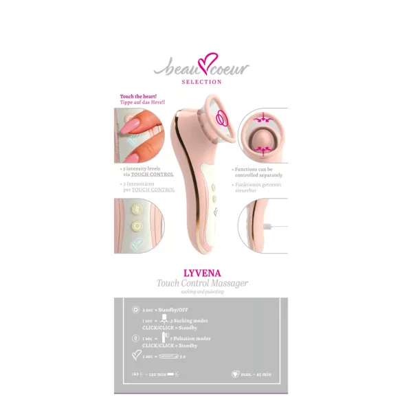 Beau Coeur Lyvena - stimulateur clitoridien aspirant et pulsant (rose)
