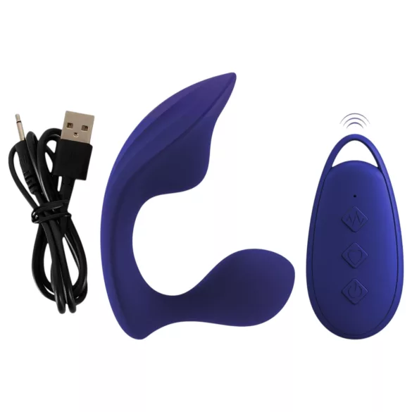 SMILE - vibromasseur anal et culotte télécommandé - bleu