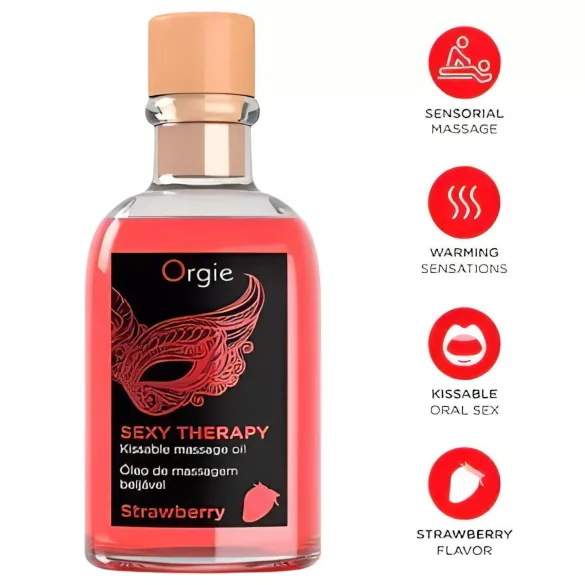 Orgie Sexy Therapy - coffret huiles de massage - fraise
