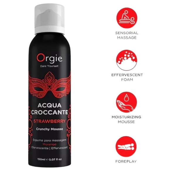 Orgie - Mousse de massage effet crépitant - fraise - 150ml