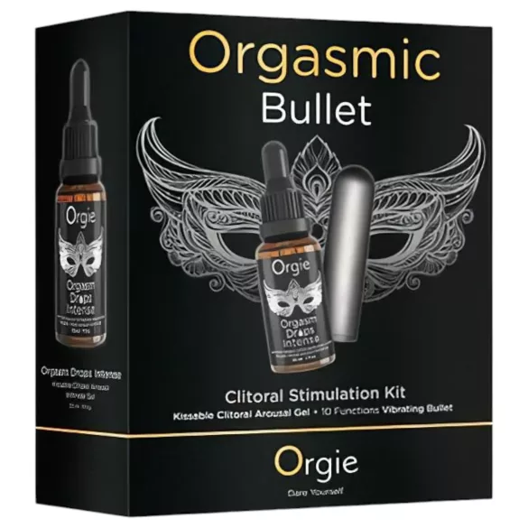 Orgie - mini vibromasseur bullet - set de sextoy - gris