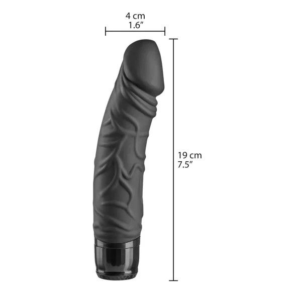 Baseks - godemichet réaliste (noir) - 19 cm